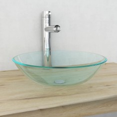 Chiuveta din sticla calita transparenta, 42 cm foto