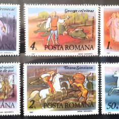 ROMANIA 1987 LP 1184 basme serie 6v. nestampilata