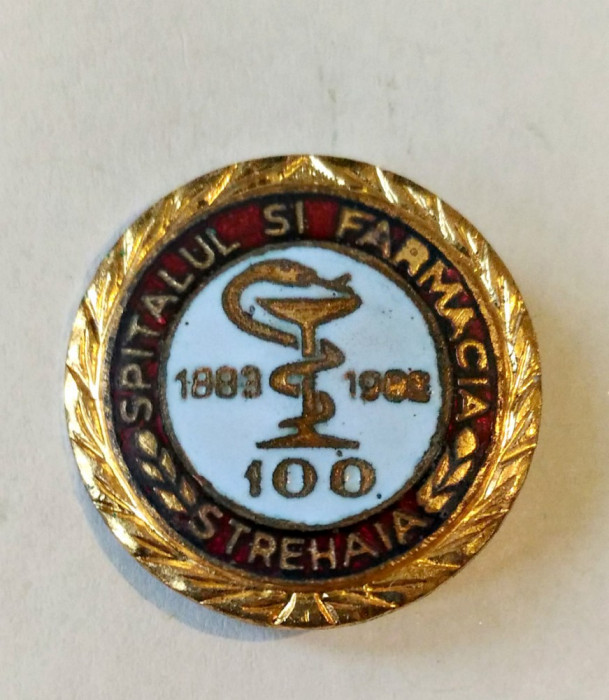 MEDICINA INSIGNA SPITALUL SI FARMACIA STREHAIA 1883 1983 PRINDERE ORIGINALA