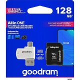 Card MicroSD 128GB + Adaptor Clasa 10 GoodRam, 128 GB