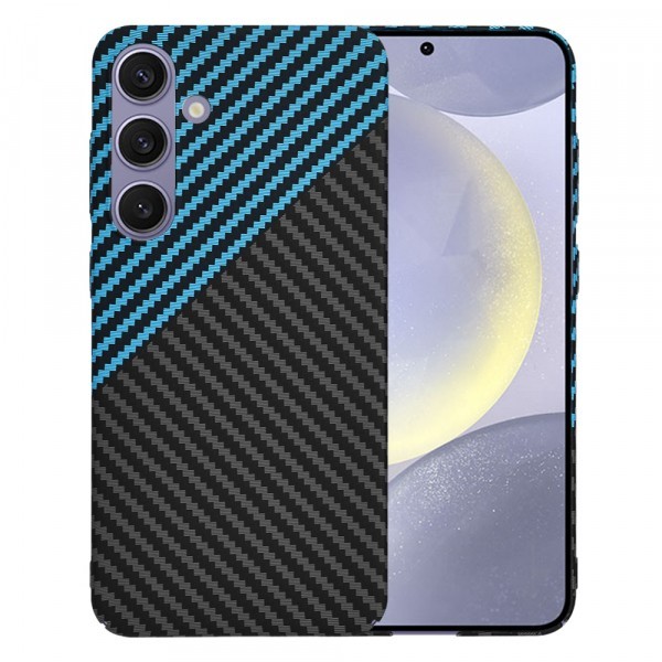 Husa pentru Samsung Galaxy S24+ S926, Techsuit, Carbonite FiberShell, Neagra Bleu
