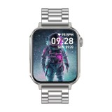 COLMI P80 Silver Steel , Smartwatch 1.83, HD, Bluetooth 5.3, Bratara Otel Inoxidabil, Monitorizare Puls, Somn Sport, IP67 Waterproof, Android iOS