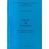 Teste de Botanica pentru concursul de admitere la Facultatea de Farmacie