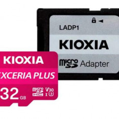 Card de memorie microSDHC Kioxia Exceria Plus (M303) 32GB,UHS I U3+ adaptor, LMPL1M032GG2