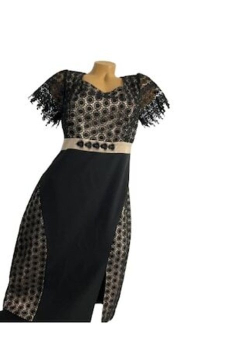 Rochie midi Karotte, neagră și crem, mărimea 42-44 RO