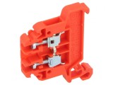 Conector de Șine 0,5-2,5mm2 2 Borne Roșu TS35