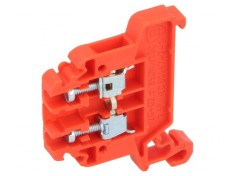 Conector de Șine 0,5-2,5mm2 2 Borne Roșu TS35