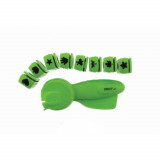 Perforator DACO Hobby, Opt Forme Interschimbabile, Perforare 1 cm, Verde, Perforatoare Lucru Manual, Perforatoare Activitati Creative, Perforatoare pe