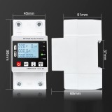 Releu monofazic WIFI NeoHGS, contor de energie inteligent, digital, reglabil, 63A, 230V, protectie subtensiune, supratensiune, suprasarcina, monitoriz