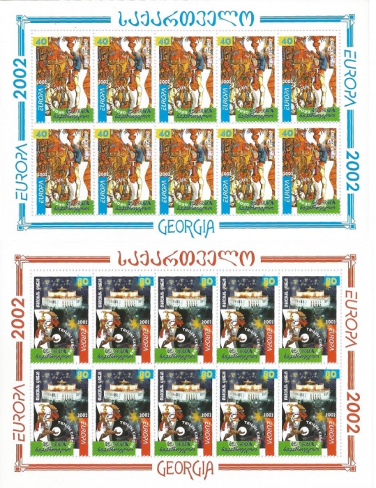 |Georgia, minicoli, Europa CEPT, 2002, MNH