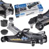 Cric Hidraulic Auto Geko 2.5T, Profil Redus 80-360mm, Tabla Otel, Roti Pivotante, Palan Auto