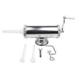 Cumpara ieftin Masina Manuala Carnati Vanessa 0.5Kg, Aluminiu, 3 Palnii: 15mm, 19mm, 22mm. Fixare Ventuza/Masa. Aparat Umplut Carnati Profesional