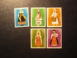 Serie Bulgaria 1975 - Costume populare pe regiuni , 5 valori