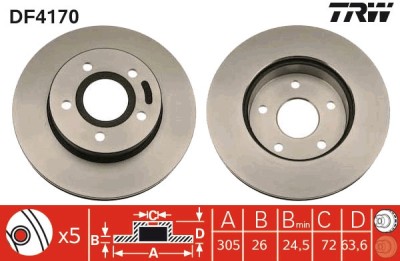 TRW DF4170 Disc frana foto
