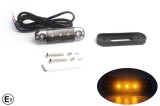 Lampa gabarit laterala LED portocaliu fumuriu rezistent la apa IP67, 12V 24V Cablu 30 cm - E9 10R-06, ECE R10, ECE R148