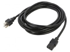 Cablu Alimentare 3x18AWG IEC C13 - NEMA 5-15, 4.6m, Negru