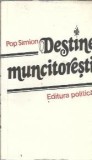 Cumpara ieftin Destine muncitoresti Pop Simion carte literatura romana editia 1979 brosata stare buna memorii jurnal autobiografie