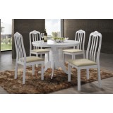 Set Masa RH7066T + 4 Scaune 559C, 101x101x78 cm, White