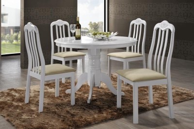 Set Masa RH7066T + 4 Scaune 559C, 101x101x78 cm, White foto