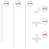 vidaXL Țeavă PVC 29 pcs Alb PP și PE 864620