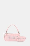 Juicy Couture geantă de m&acirc;nă din catifea Kimberly culoarea roz, BEJQL8767WPO