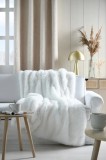 Patura Cosylife 130x160cm, Culoare Alb, 100% Poliester