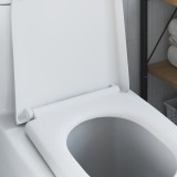 Capac WC cu eliberare rapidă, &icirc;nchidere lentă, alb, duroplast