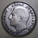 F.463 YUGOSLAVIA JUGOSLAVIA IUGOSLAVIA ALEXANDER I 10 DINARA 1931 ARGINT