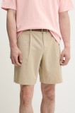 A.P.C. pantaloni scurți din bumbac short crew bărbați, culoarea bej, COHFU.H10198