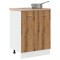 Gossi dulap inferior stejar artizanal, 60x46x81,5 cm, lemn prelucrat