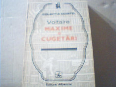 Voltaire - MAXIME SI CUGETARI { colectia &amp;#039; Cogito &amp;#039; } / 1974 foto