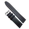 Curea de ceas din Silicon cu Textura Carbon Black &amp; White - 20mm / 22mm - 4S15, Time Veranda