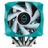 Cumpara ieftin Cooler CPU Iceberg Thermal IceSleet X9 Dual TR, iluminare RGB, 1x120 mm, 1x140 mm, 1850 rpm, PWM (Albastru)