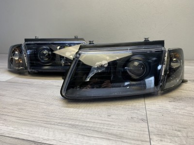 Far faruri VW Passat B5 3B look negru cu lupa NOU foto