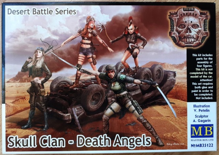 Kit SKULL CLAN &ndash; DEATH ANGELS Firma MASTER BOX MB Cod MB35122 Scara 1/35 DIORAMA MACHETA FIGURINE ASAMBLARE HOBBY CIVILI FANTASY SEXY GIRL