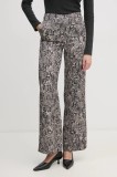 Joop! pantaloni femei, culoarea bej, drept, high waist, 30044816 10018881