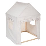 Casuta copii Atmosphera Safari, lemn de pin si panza textila, 77x115 cm, bej Household NewTrend