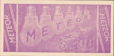A2154 Reclamă becuri Meteor, perioada interbelică foto