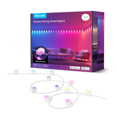 Banda cu Spoturi LED Govee RGBIC String Downlights, H608B, 3m, Wi-Fi, sincronizare muzica foto