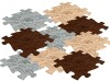 Covoras ortopedic senzorial puzzle set roots, Muffik