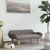 VidaXL Pat de c&acirc;ini, taupe, 70x40x24 cm, material textil