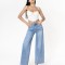 Blugi dama wide leg Nina Carter albastru deschis YY300-6 M10