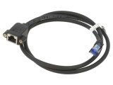 Prelungitor RJ45 S/FTP 6a 1m LSZH negru 27AWG