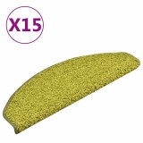 Cumpara ieftin Covorase pentru scari, 15 buc., 65x21x4 cm, verde, semirotunde, mari