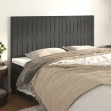 Cumpara ieftin Tăblii de pat, 4 buc, gri &icirc;nchis, 80x5x78/88 cm, catifea