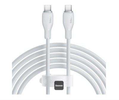 Cablu Baseus Pudding USB-C-USB-C P10355702221-B1, alb&amp;nbsp; foto