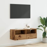 vidaXL Dulap TV de perete Lemn Vechi 80 x 30 x 30 cm Lemn compozit 882928