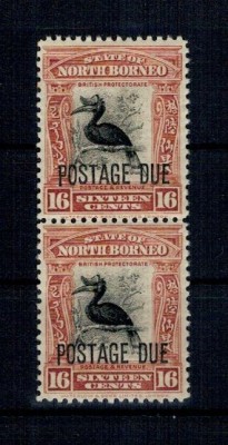 North Borneo 1928 - Postage Due, Mi48 pereche neuzata foto