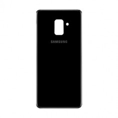 Capac Baterie Spate Samsung Galaxy A8 Plus A730 2018 Cu Adeziv Sticker Negru foto