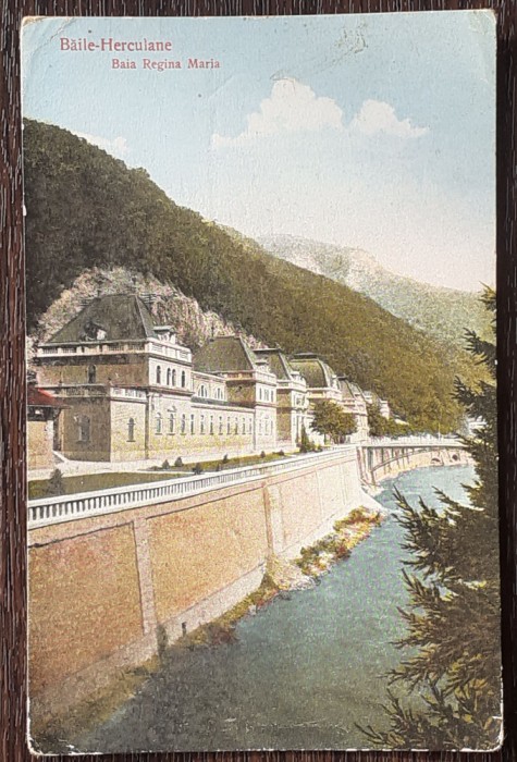 (261) CARTE POSTALA ROMANIA - BAILE HERCULANE - BAIA REGINA MARIA - 1925